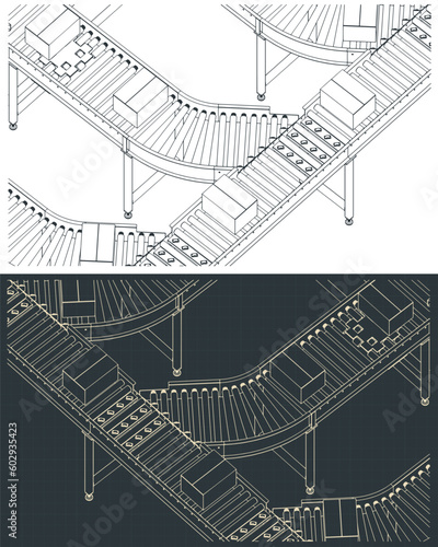 Conveyor lines for factory and warehouses
