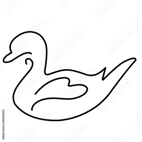 Swan Continuous Line Drawing 