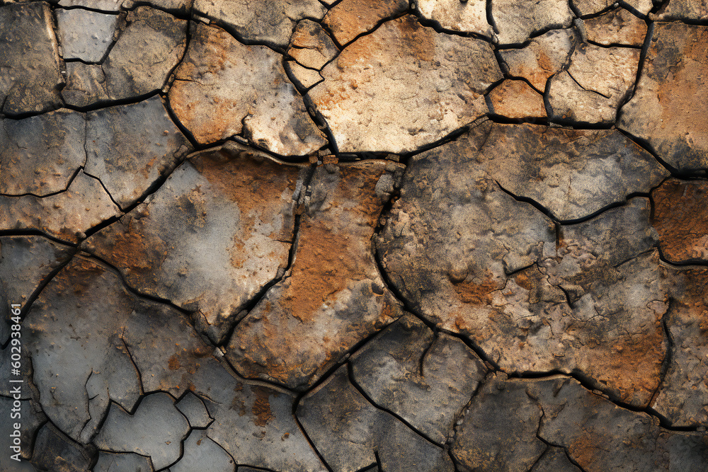 A close up of a cracked texture Generative AI A close up of a cracked texture Generative AI