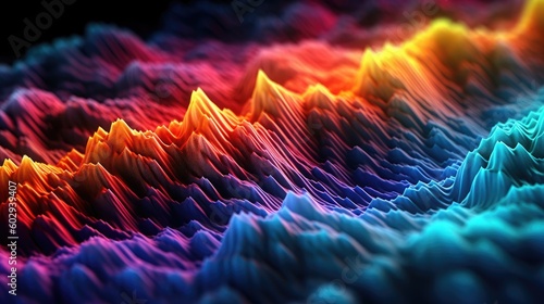 Colorful sound waves. Gener...
