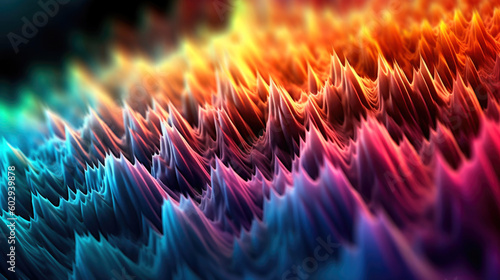Colorful sound waves. Gener...