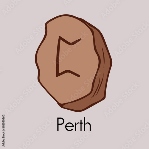 Rune Perth. Ancient Scandinavian runes.Runes senior futarka.Magic, ceremonies,religious symbols.Predictions and amulets.