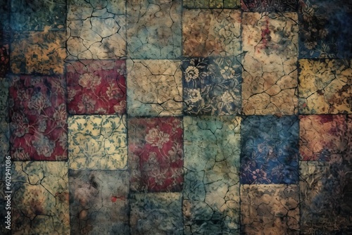 Grunge vintage old wallpaper background (Ai generated)