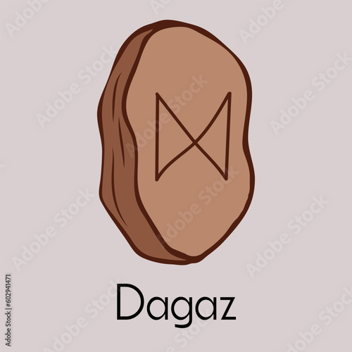 Rune Dagaz.Ancient Scandinavian runes.Runes senior futarka.Magic, ceremonies, religious symbols.Predictions and amulets