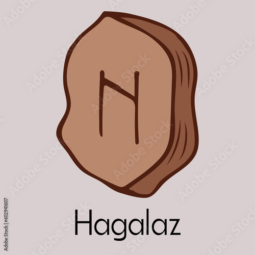 Rune Hagalaz.Ancient Scandinavian runes.Runes senior futarka.Magic,ceremonies,religious symbols.Predictions and amulets.