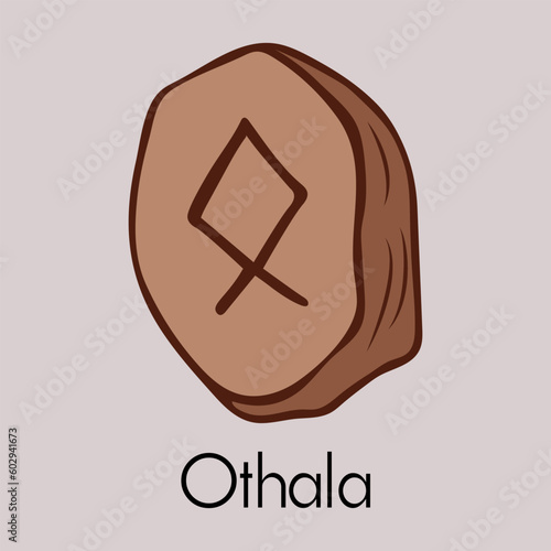 Rune othala.Ancient Scandinavian runes.Runes senior futarka.Magic,ceremonies,religious symbols.Predictions and amulets. 