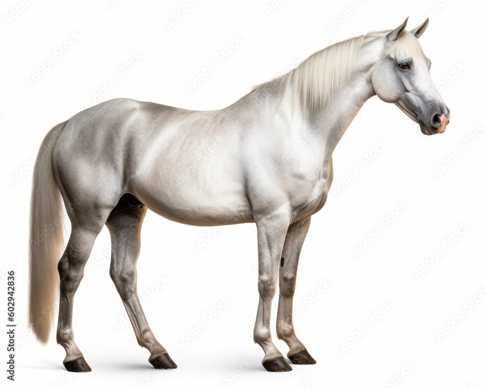photo of Lipizzaner isolated on white background. Generative AI photo of Lipizzaner isolated on white background. Generative AI