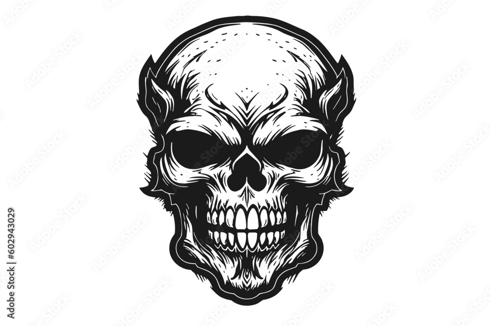 skull illustration vector