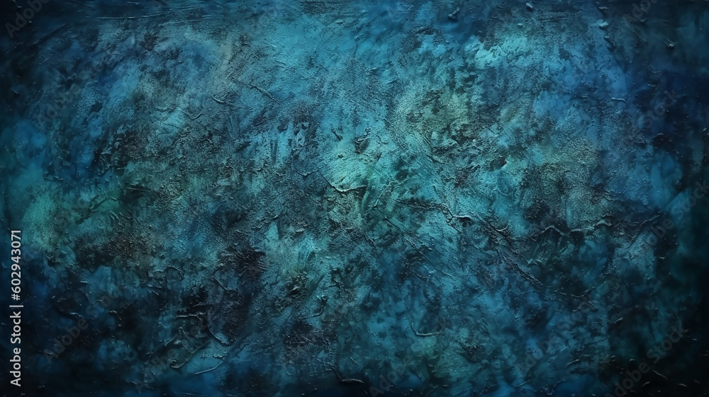 Abstract surface grunge dark background with blue highlights, generative ai tools 