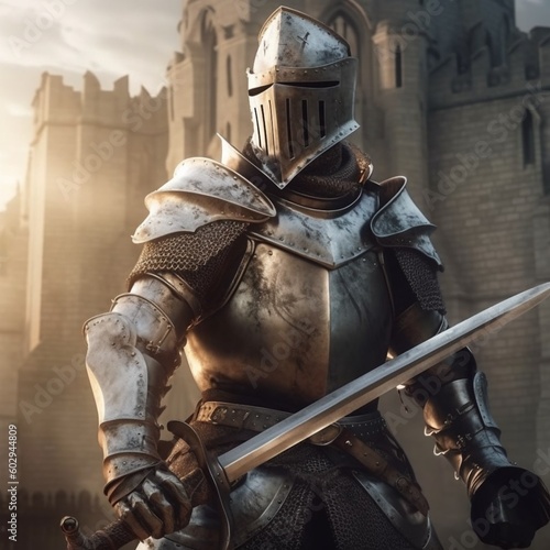 AI generated Knight with twohanded Sword 