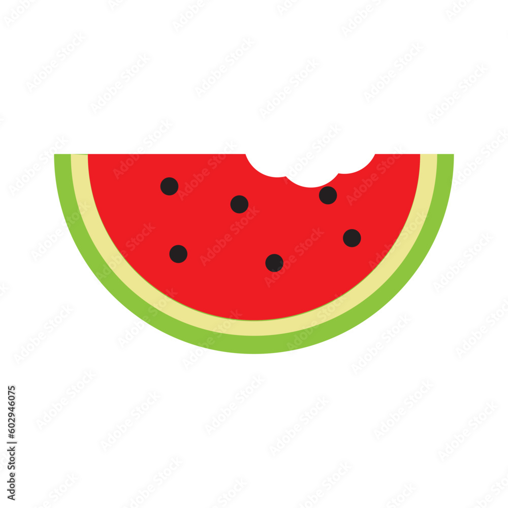 watermelon fruit icon vector watermelon fruit icon vector