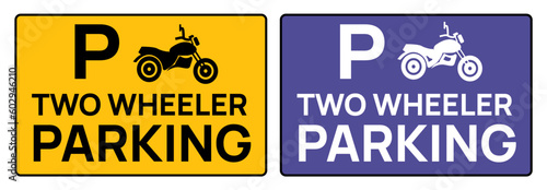 Parking zone vector. two wheeler, four wheeler, three wheeler,VIP parking area, Staff only parking space with vehicle symbols. Auto Rikshaw park stand, car park zone, motorcycle parking area. P icon 