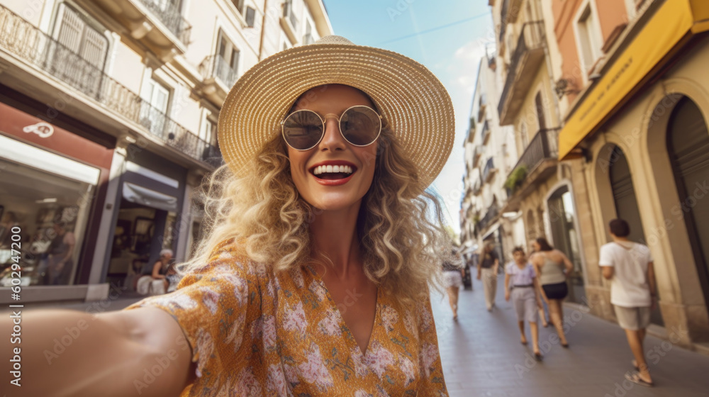 Generative AI - Wandering with Joy: A Female Tourist Captures Her Adventures Generative AI - Wandering with Joy: A Female Tourist Captures Her Adventures