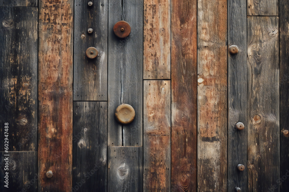 Rustic Wooden Wall Texture Generative AI Rustic Wooden Wall Texture Generative AI