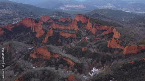 Aerial View of the Ancient Gold Mines of Las Médulas photo