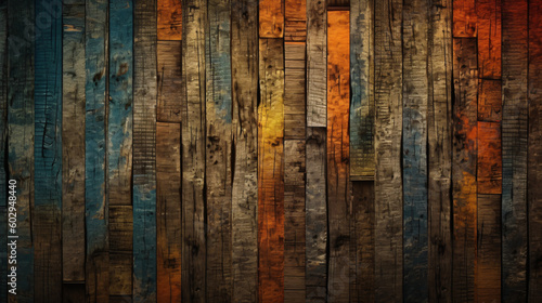 Wooden background structure with different coloring