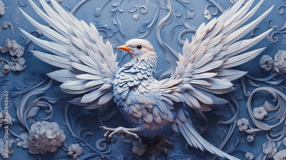 Obraz premium 3d render illustration of a bird