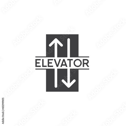 symbol of lift, elevator icon, vector art.