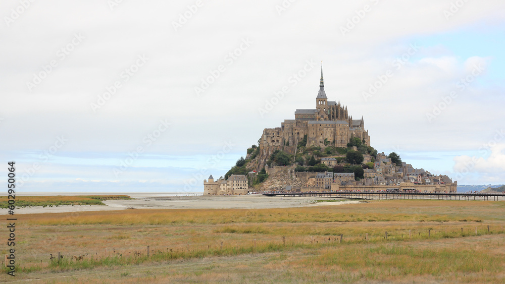 Le Mont-Saint-Michel, famous monastry and island in France.