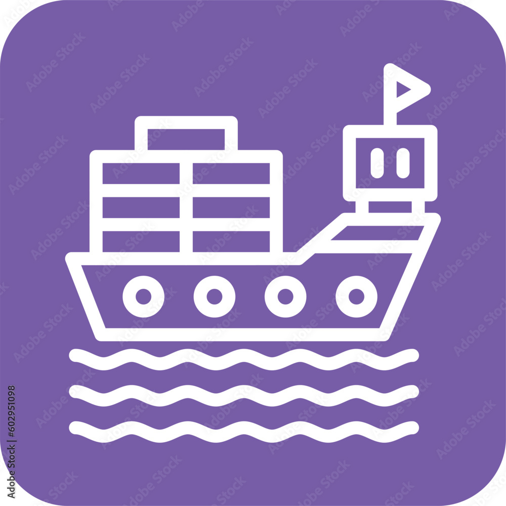 Cargo ship Vector Icon Design Illustration Cargo ship Vector Icon Design Illustration