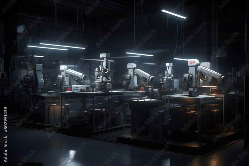 Naklejka premium Machine production line