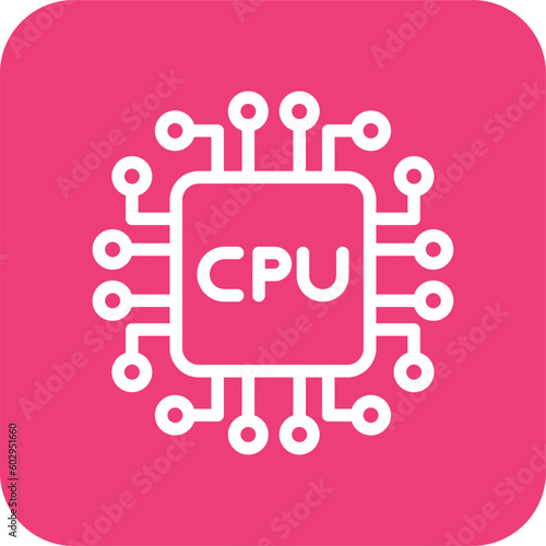 Cpu Vector Icon Design Illustration