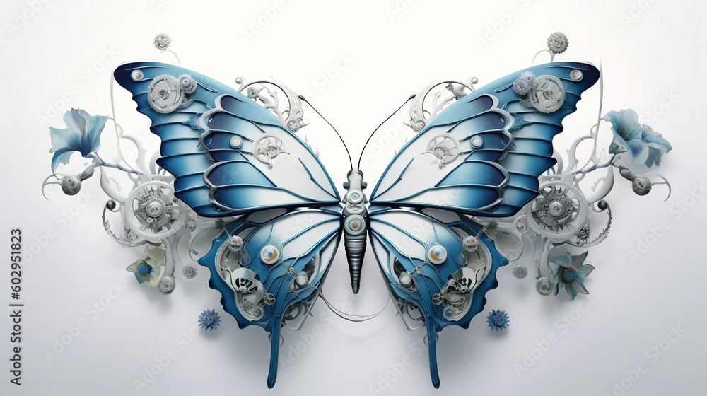Fototapeta premium 3d render illustration of a butterfly