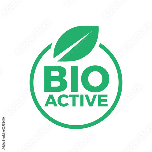 BioActive product formula recipe vector icon logo badge