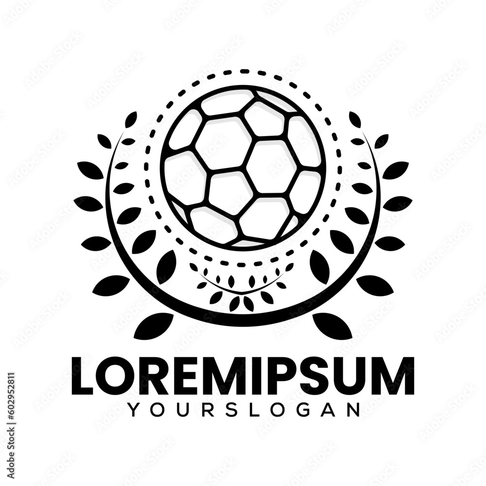 Obraz premium black style ball school logo