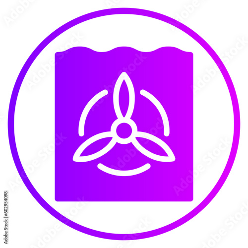 tidal power gradient icon