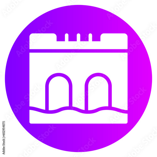 hydro power gradient icon