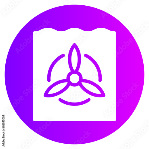 tidal power gradient icon