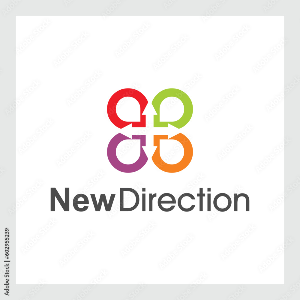 Four arrows logo form cross or plus graphic concept, intersection 4 directions creative emblem Four arrows logo form cross or plus graphic concept, intersection 4 directions creative emblem