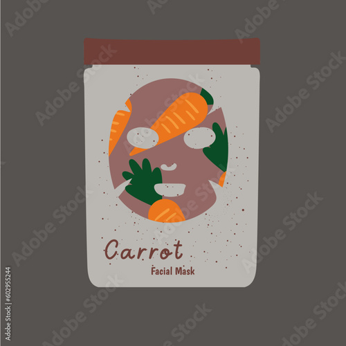 Illustration Facial Mask in a Carrot