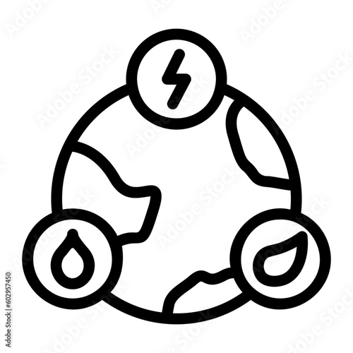 natural resources line icon