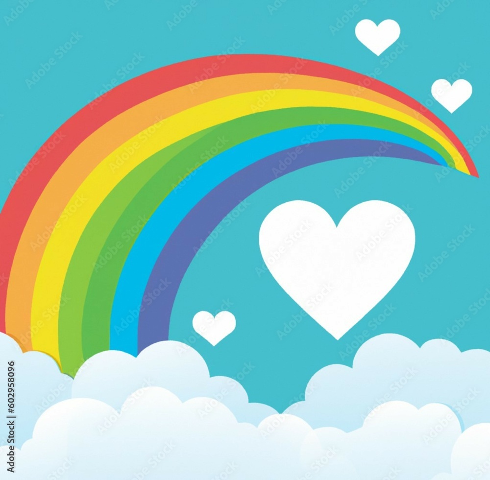 rainbow with clouds rainbow with clouds