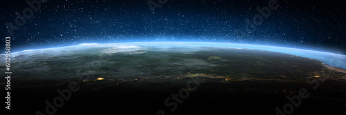 Amazon river  landscape frome space