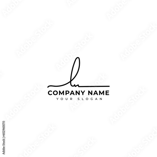 Ln Initial signature logo vector design