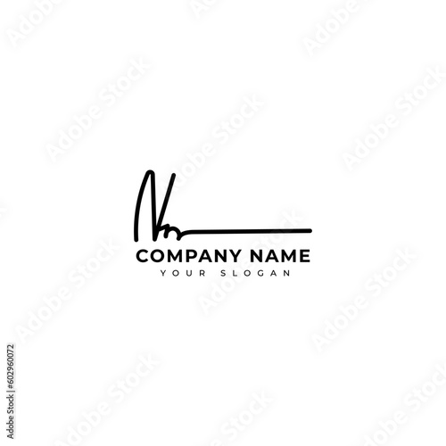 Nn Initial signature logo vector design