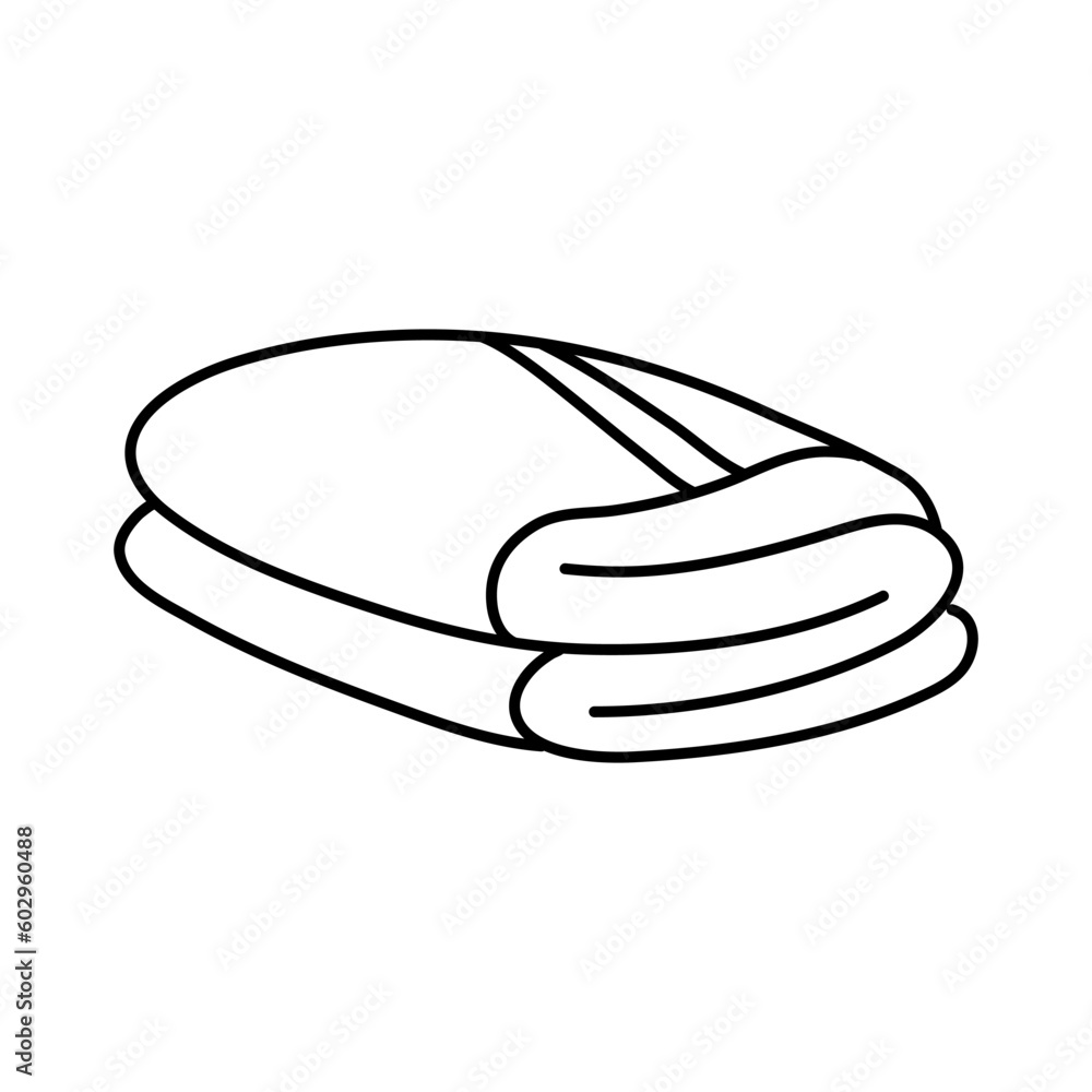 hand drawn bath or kitchen towels doodle vector illustration