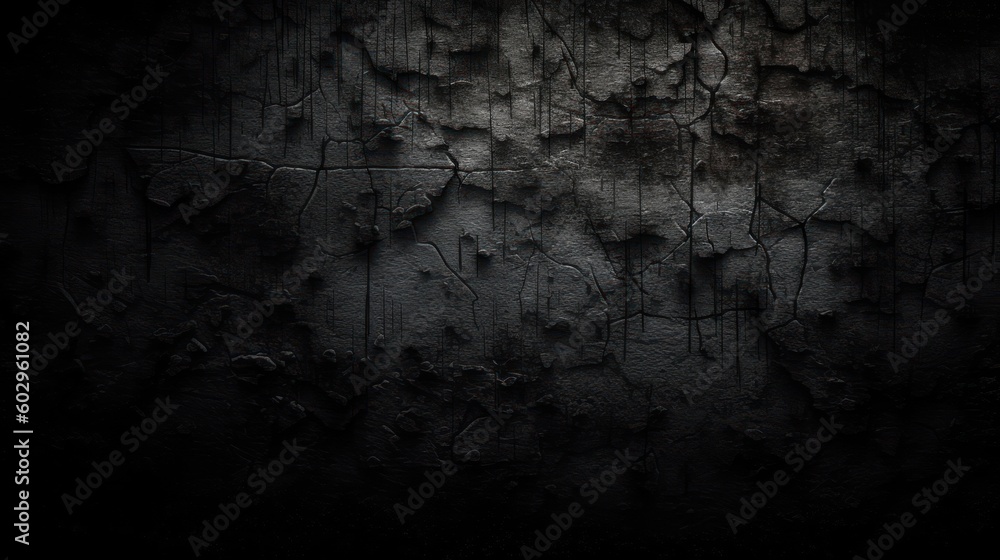 Fototapeta premium Photo concrete texture on dark wallpaper. Generative AI