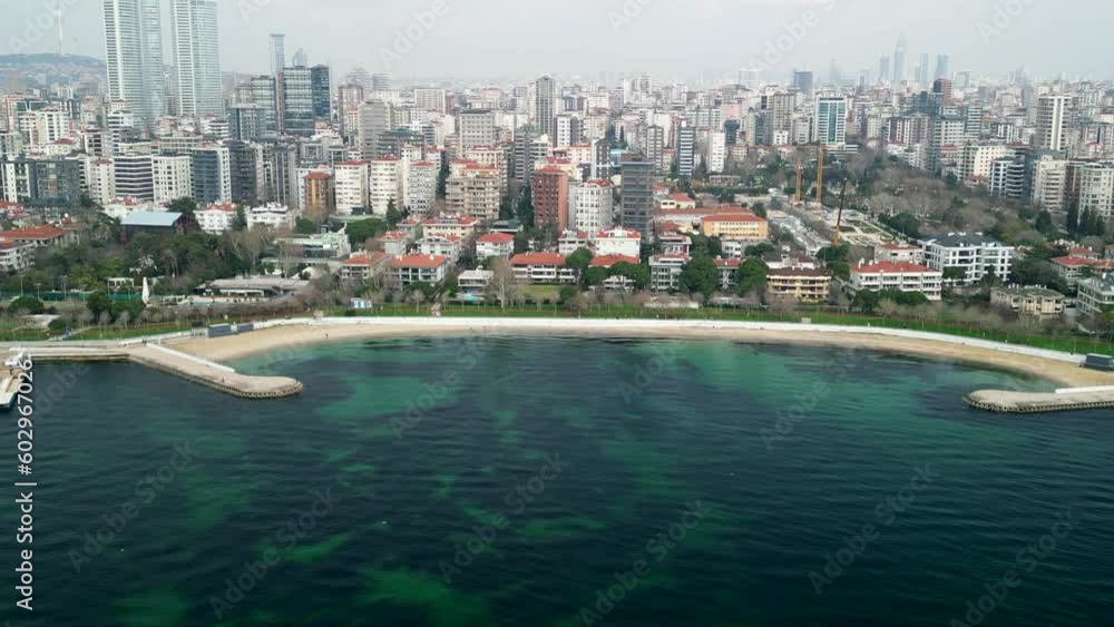 Glumbra Beach in Istanbul, zoom-in shot Glumbra Beach in Istanbul, zoom-in shot