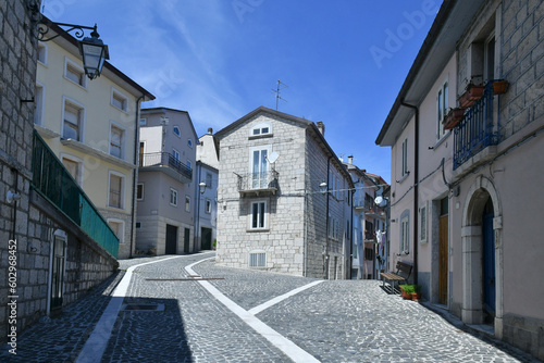 The street of Pescopennataro, a small town in the mountains of Molise, Italy.
