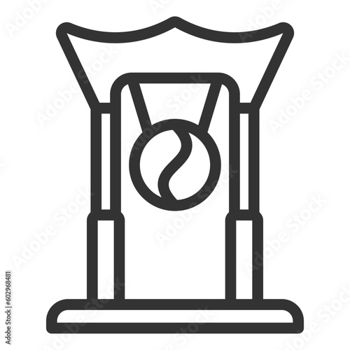 Thai gong  - icon, illustration on white background, outline style