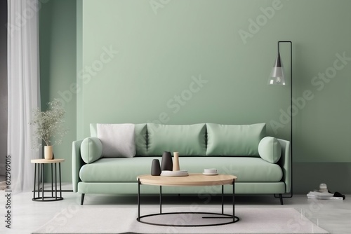 interior background modern lounge couch contemporary living floor luxury decoration comfortable. Generative AI.