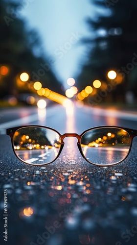 Glasses on the street, picture