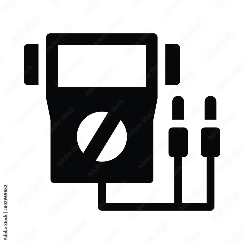 voltmeter glyph icon illustration vector graphic voltmeter glyph icon illustration vector graphic