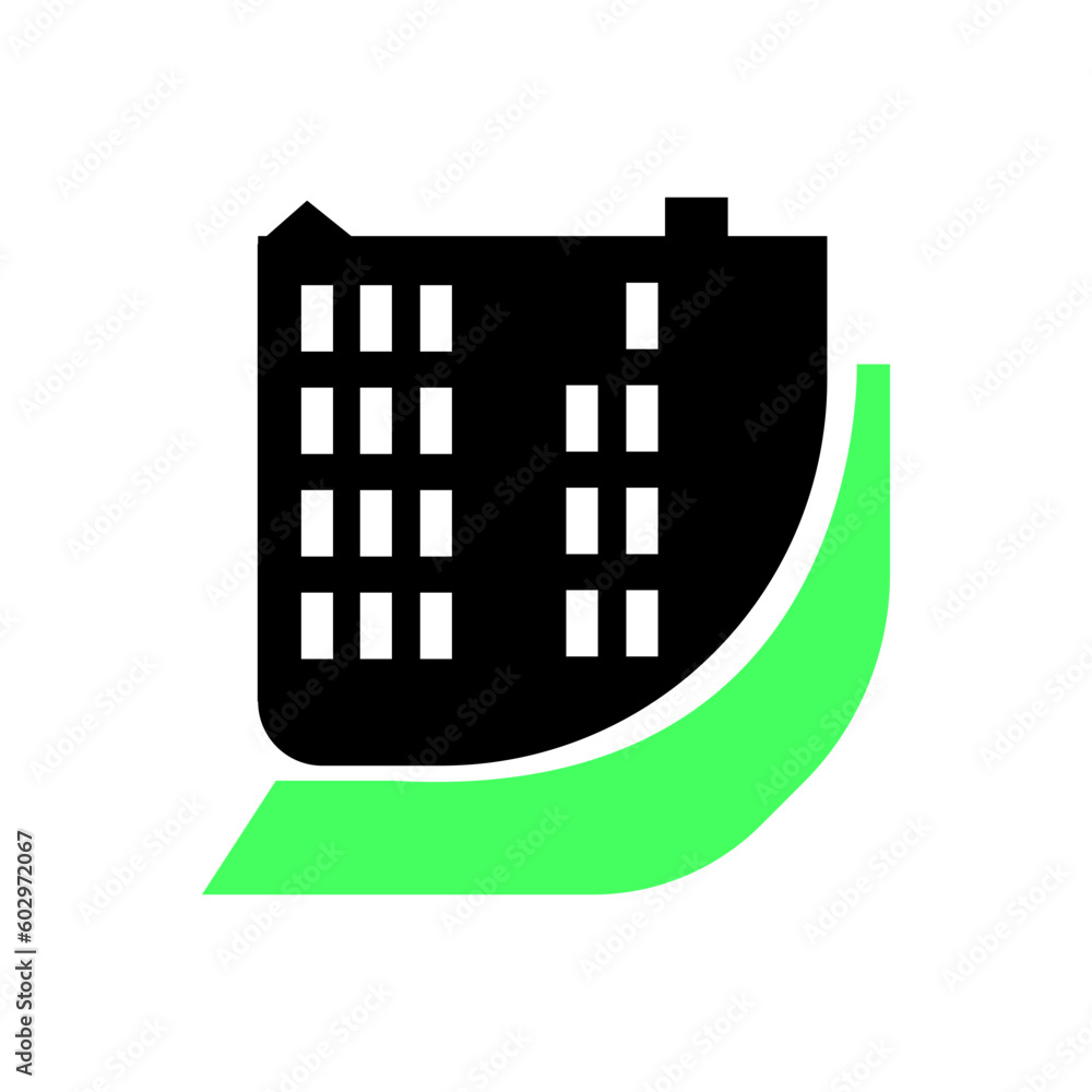 BUILDING icon silhouette design template vector BUILDING icon silhouette design template vector