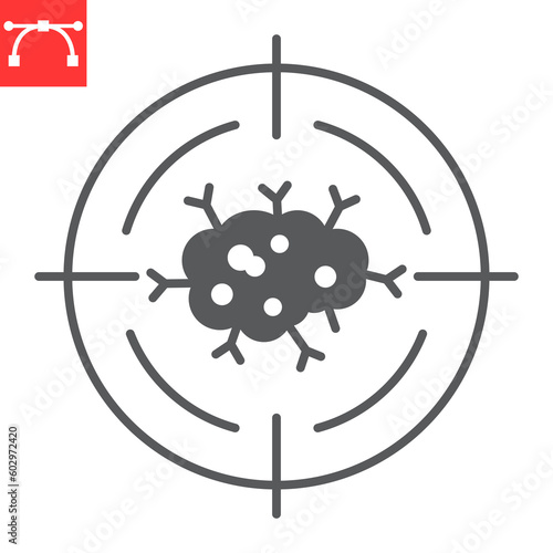 Targeted therapy glyph icon