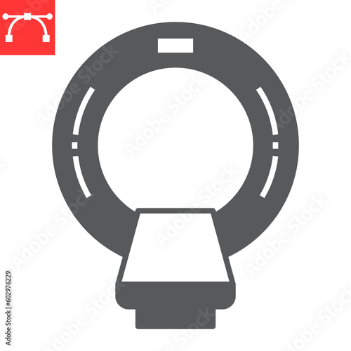 MRI scanner glyph icon